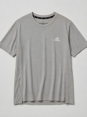 Adidas Light Gray Primegreen Aeroready Athletic Tee